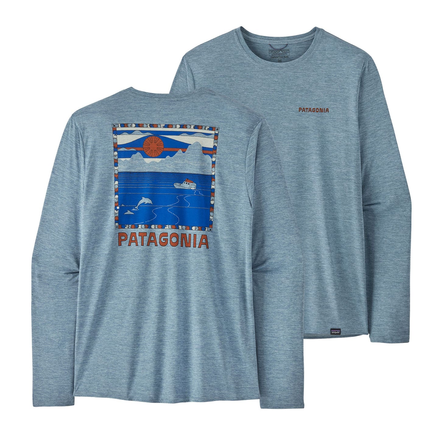 Patagonia®男款 Long-Sleeved Capilene® Cool Daily Graphic Shirt - Waters