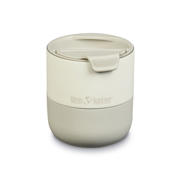 Klean Kanteen Classic Waterfles – Medium – Beige/zilver – 18/8 Roestvrij Staal – Lekvrij Met Bamboe Deksel En Siliconen Ring
